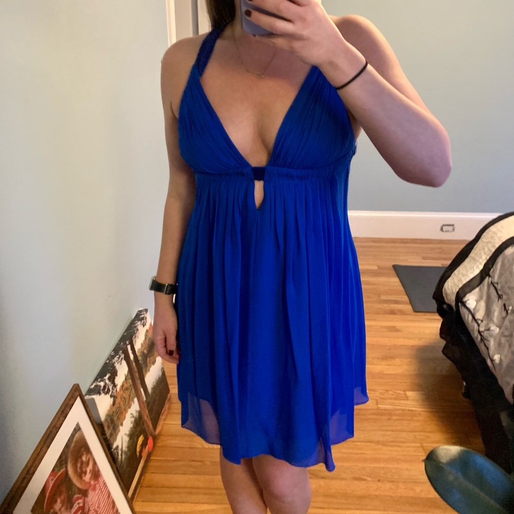 Blue mini with cutout